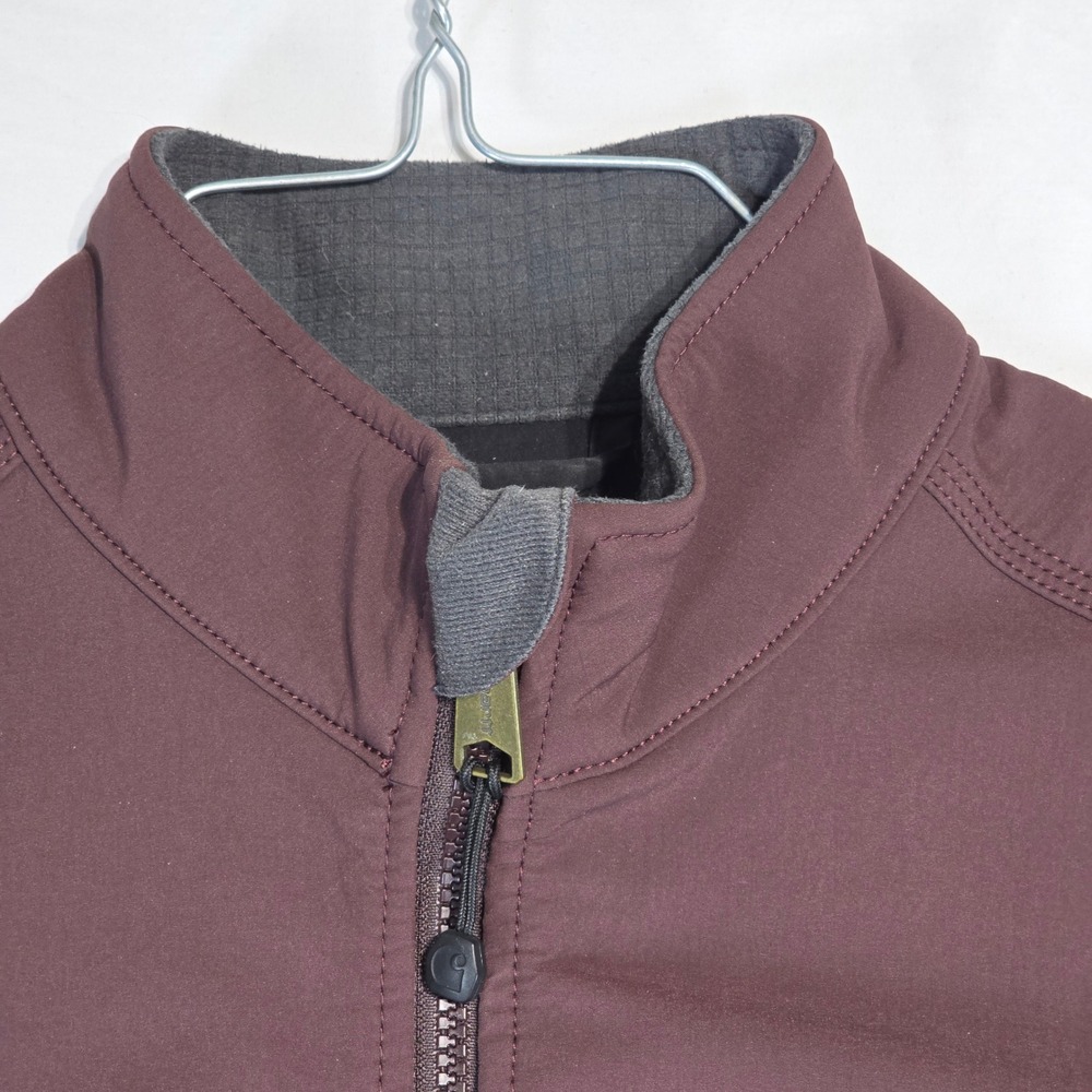 Carhartt Womens Softshell Vest Burgundy Full Zip Fleece Lined 102254 Medium 8/10 - Picture 3 of 15
